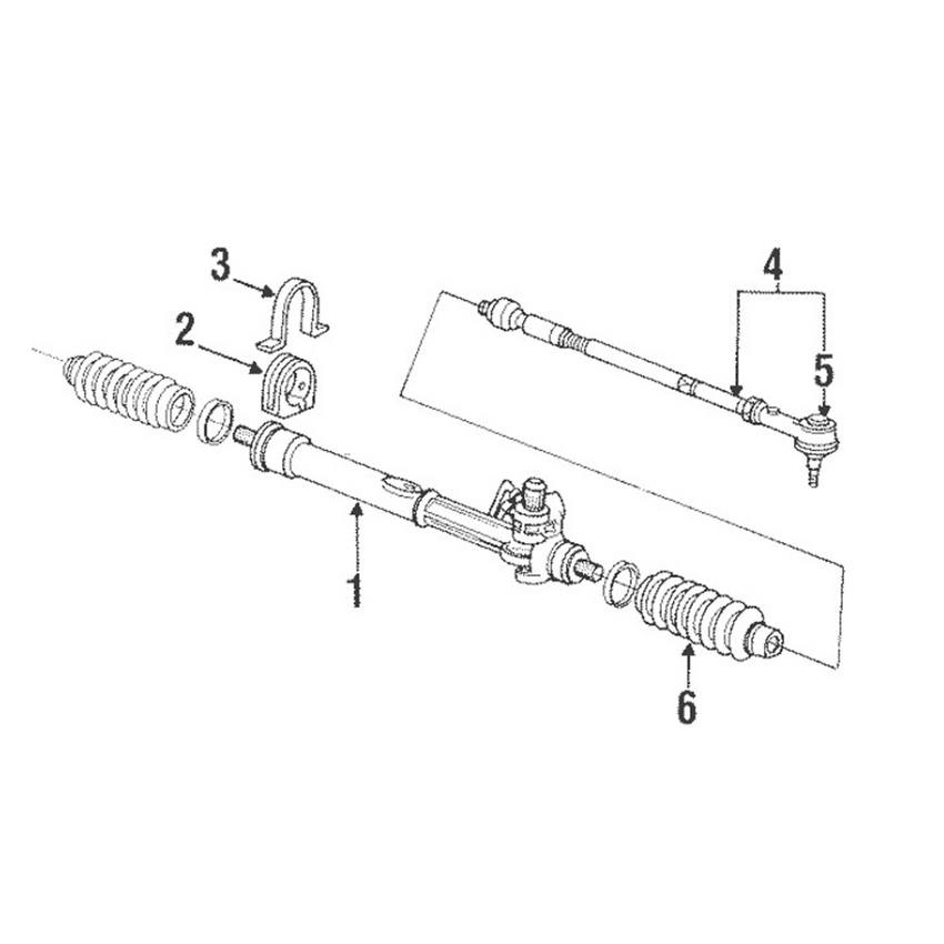 VW Tie Rod Assembly - Front Passenger Side 3A0422804C